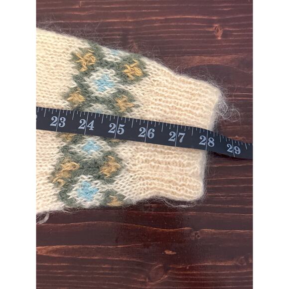 WOOL VTG Sweater M/L Fuzzy Geometric Swedish Ski Gorpcore Streetwear Preppy - Picture 15 of 16